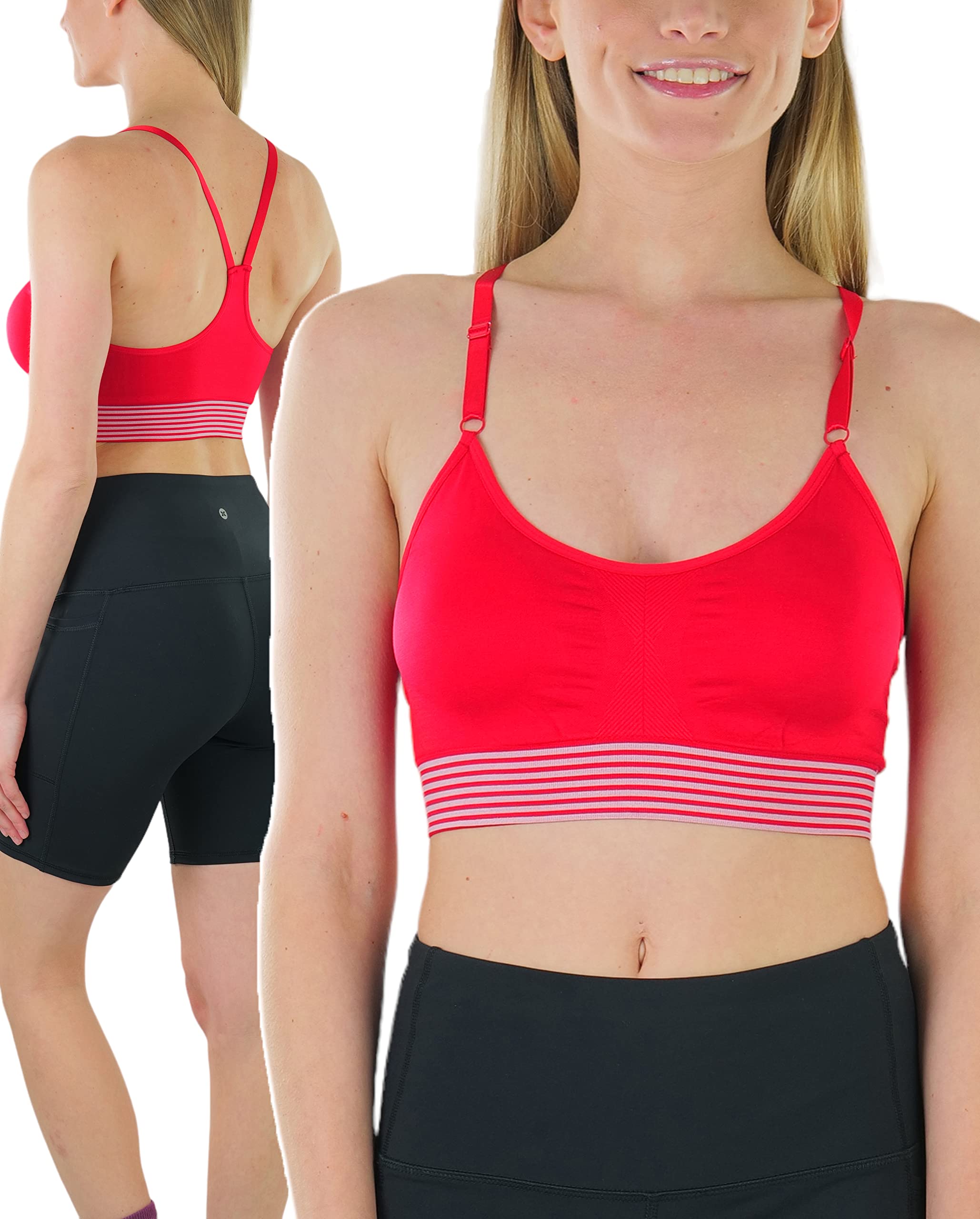 ToBeInStyle Women’s Seamless Supportive Wire-Free Sports Bras & Bralettes - Comfortable Yoga, Gym & Lounge Wear for Active Women