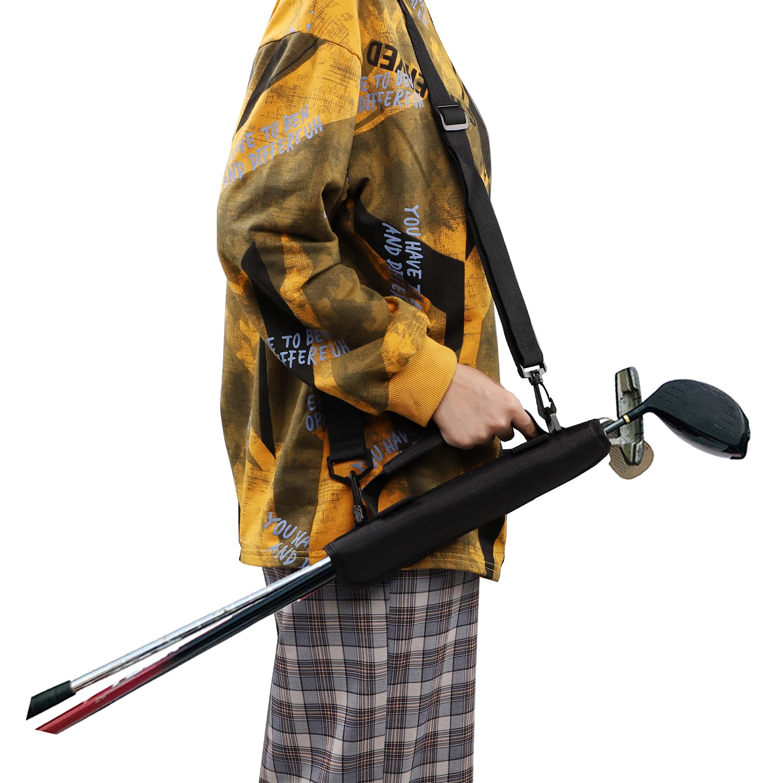**Lightweight Canvas Golf Club Bag with Shoulder Strap - Durable Golf Club Carrier for Men & Women - Perfect for Driving Range, Golf Course & Travel Organizer**    *(Use Case: Ideal for golfers who need a portable and stylish bag to carry clubs to the driving range, golf course, or while traveling.)*