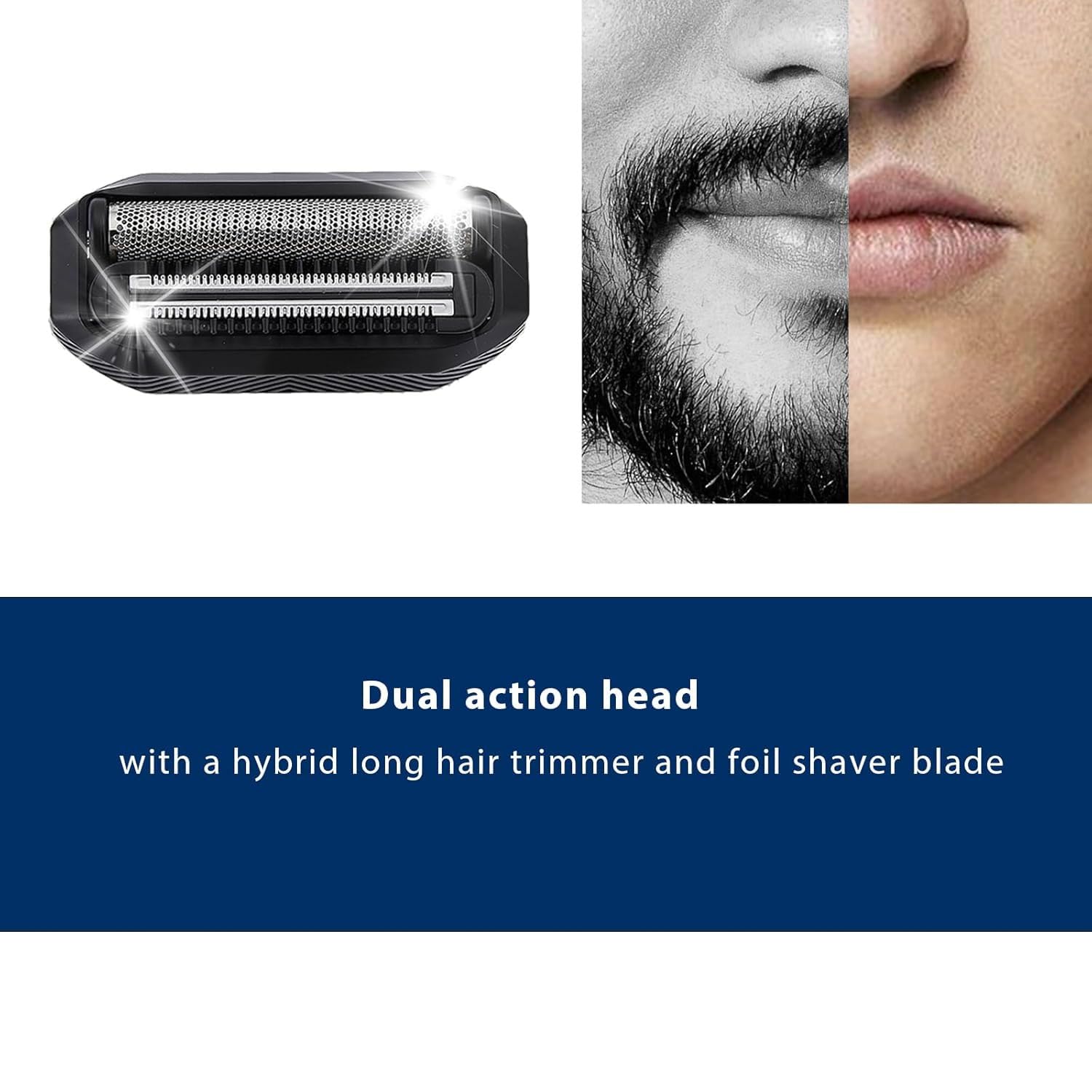 Premium Replacement Blades for MANSCAPED The Handyman & Travel Shaver - 2 Pack Foil Blades for Long Hair Leveling & Facial Grooming | Perfect for Men's Travel, Daily Shaving & Beard Maintenance