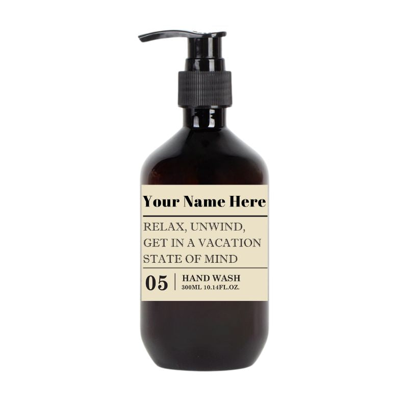 Personalized Refillable Pump Bottle Set - Custom Apothecary Design for Hand Soap, Lotion & Essential Oils | Perfect for Bathroom, Kitchen & Spa Decor