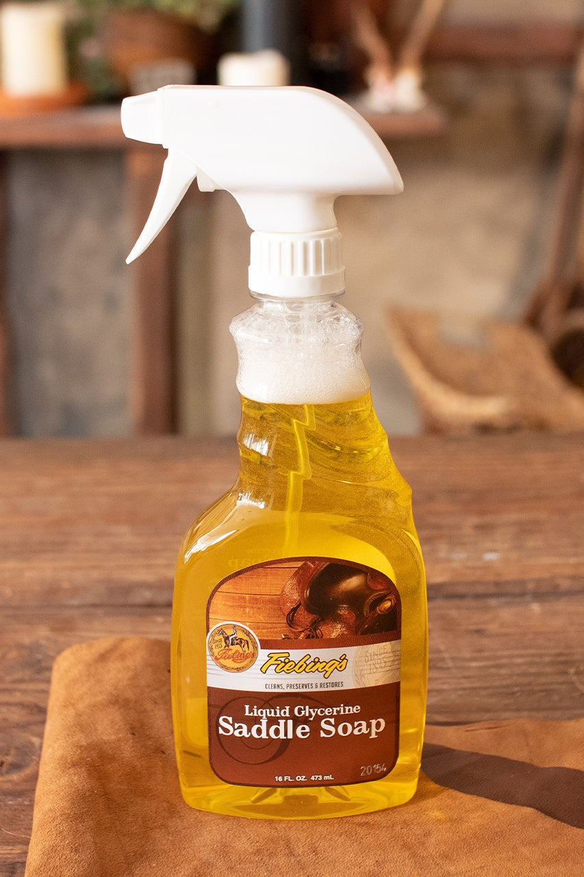 Fiebing's Universal Leather Soap - 16 oz (473 ml) Neutral pH Leather Cleaner & Conditioner for Jackets, Bags, Shoes & Furniture - Gentle Cleaning & Protection for All Leather Goods