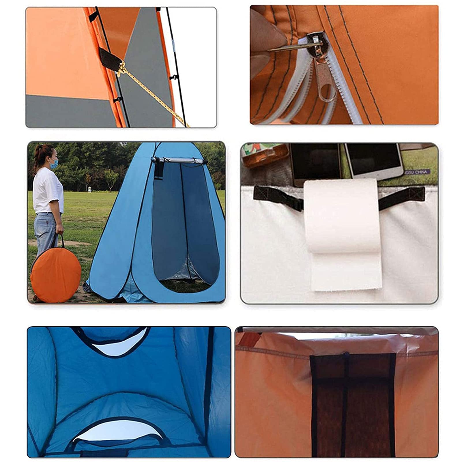 ATAAY Pop Up Shower Tent - Portable Waterproof Outdoor Privacy Shelter, Durable Camping Shower Tent for Camping, Hiking, Beach & Backpacking (Green) - Perfect for Outdoor Adventures & Travel