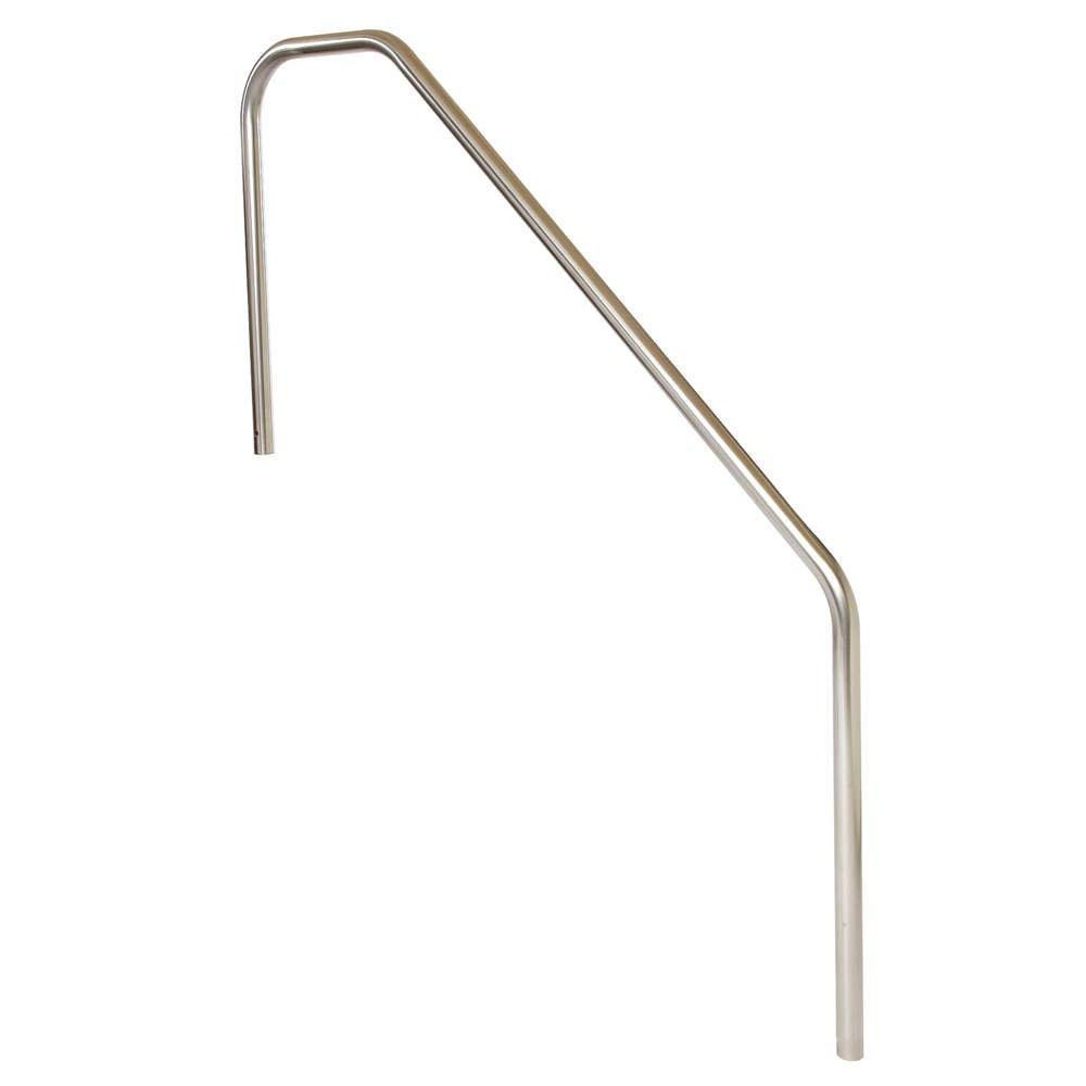 S.R. Smith 3HR-4-049 3-Bend Stainless Steel Swimming Pool Handrail - 4-Foot Safety Rail for Inground Pools - Durable & Corrosion-Resistant for Outdoor Pool Steps and Entry/Exit Areas