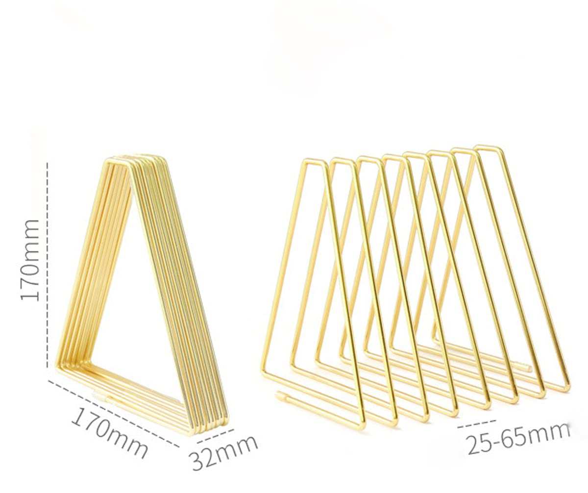 JIARI Adjustable Telescopic Bookend - 7-Section Decorative Book Organizer & Magazine Holder for Desktop, Bookshelf, Office - Gold | Perfect for Home, Office & School Organization