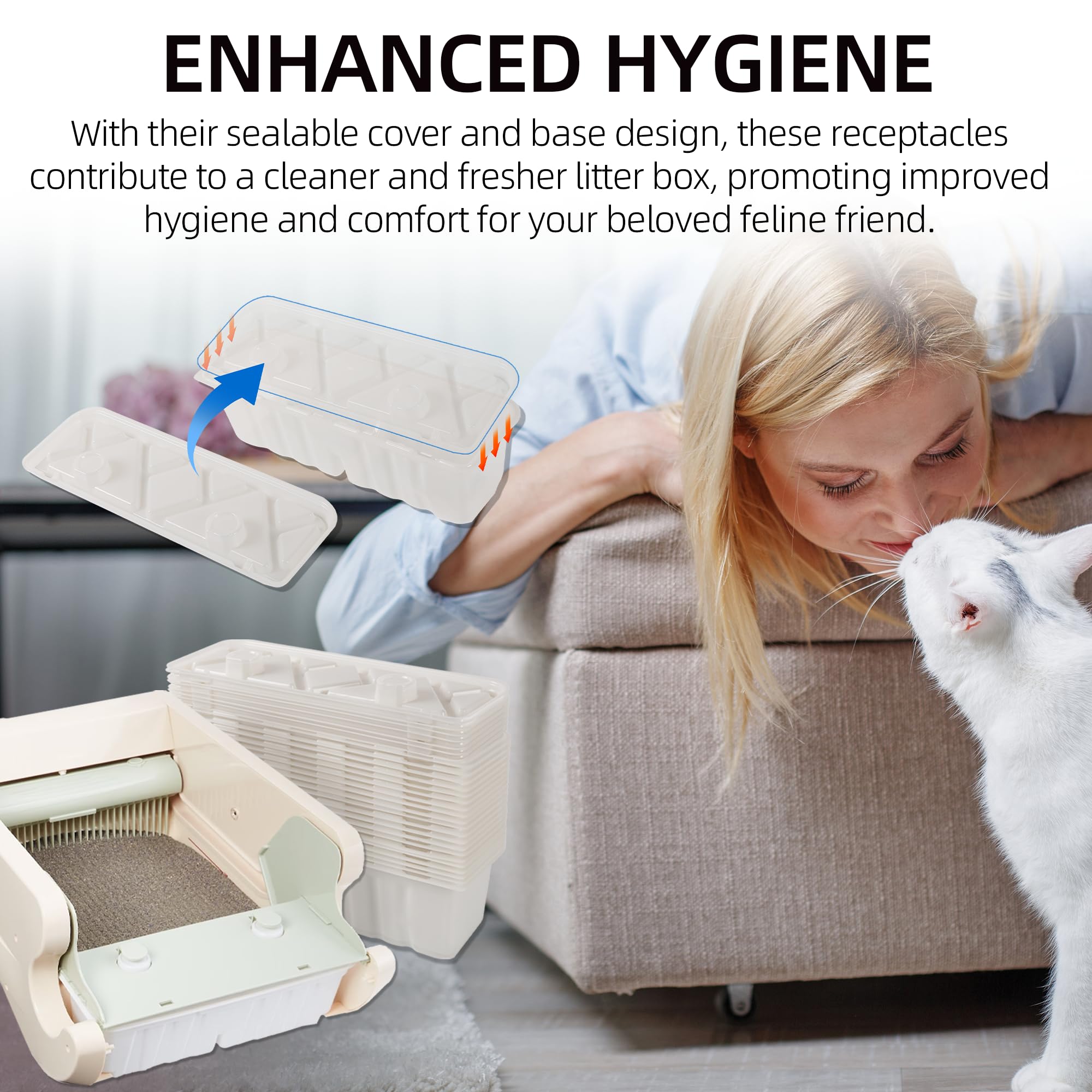 (20 Pack) Littermaid 1st & 2nd Edition Automatic Cat Litter Box Waste Receptacles - Compatible Storage Containers for Easy Waste Disposal | Perfect for Multi-Cat Homes & Hassle-Free Cleaning