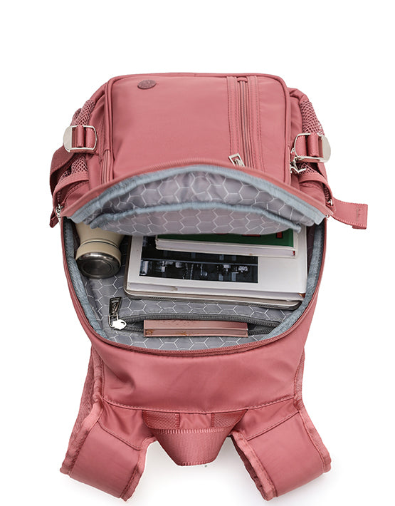 TOSCA TCA 953 Anti-Theft Shoulder Bag for Women - Lightweight Travel Crossbody Purse with RFID Protection, Coral | Perfect for Commuting, Shopping & Vacation