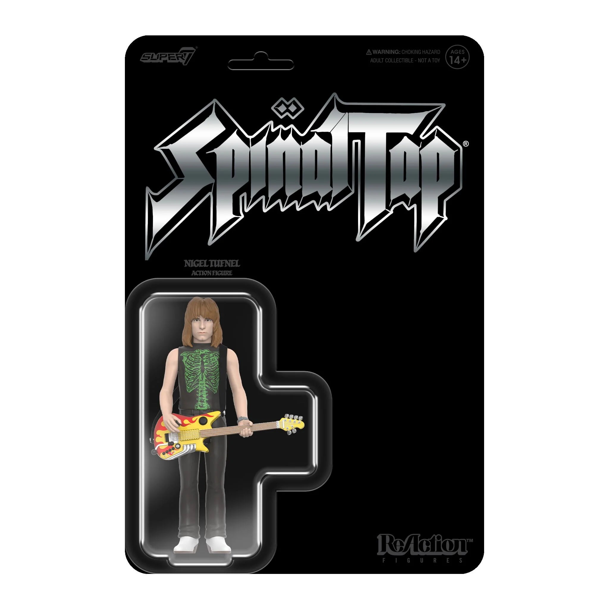 Super7 Nigel Tufnel Spinal Tap ReAction Figure - Collectible Movie Character Toy for Fans & Music Lovers - Perfect for Display, Gifts, and Pop Culture Collections