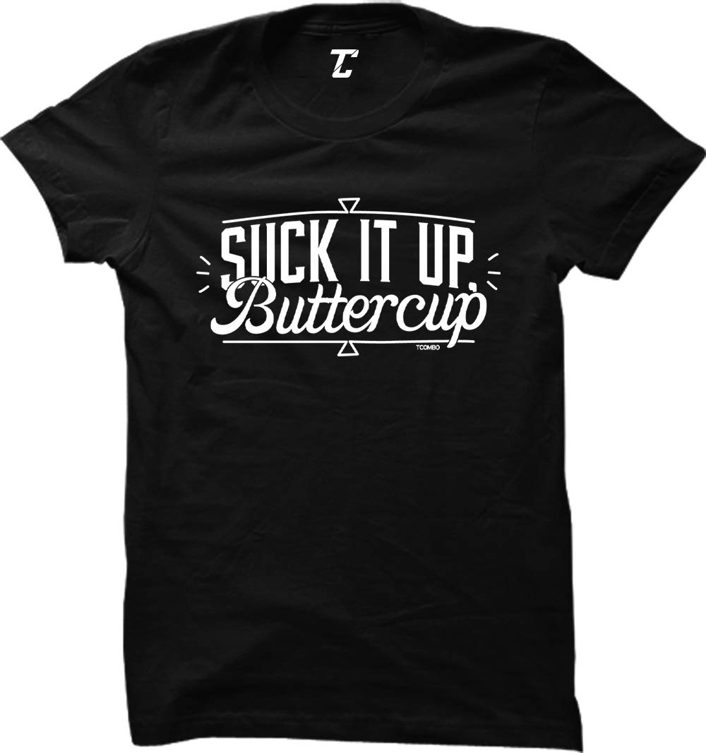 Funny Gym Workout T-Shirt for Women - 'Suck It Up Buttercup' Motivational Fitness Shirt - Perfect for Gym, Running & Yoga