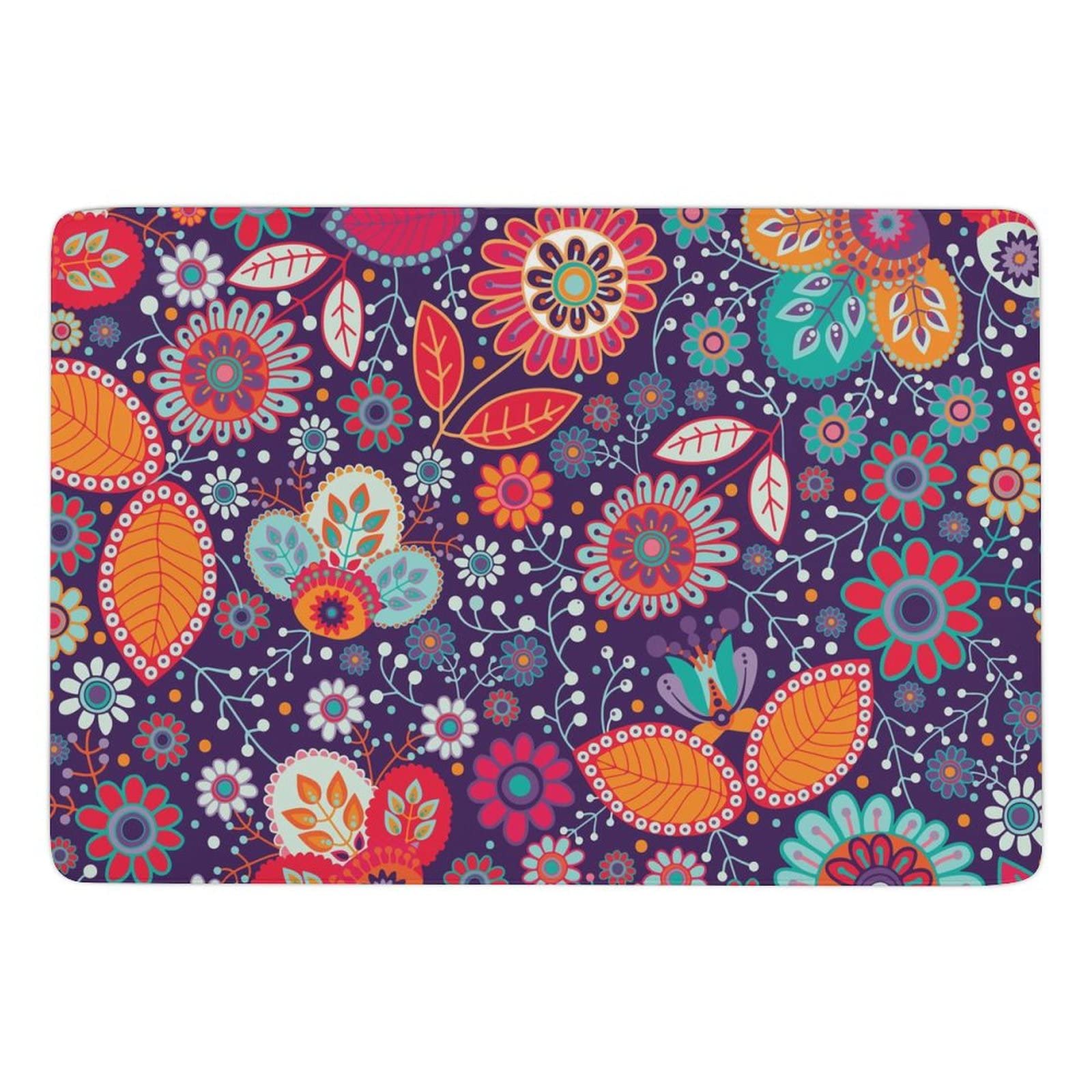 Boho Paisley Floral Aztec Rug - Non-Slip Foldable Area Carpet for Kids, Girls, Teens - 5ft x 6.5ft Soft Floor Mat for Bedroom, Living Room, Nursery, Playroom, Dorm & Dining Room Decor | Perfect for Cozy Spaces, Boho Chic Home Styling & Kids Play Areas