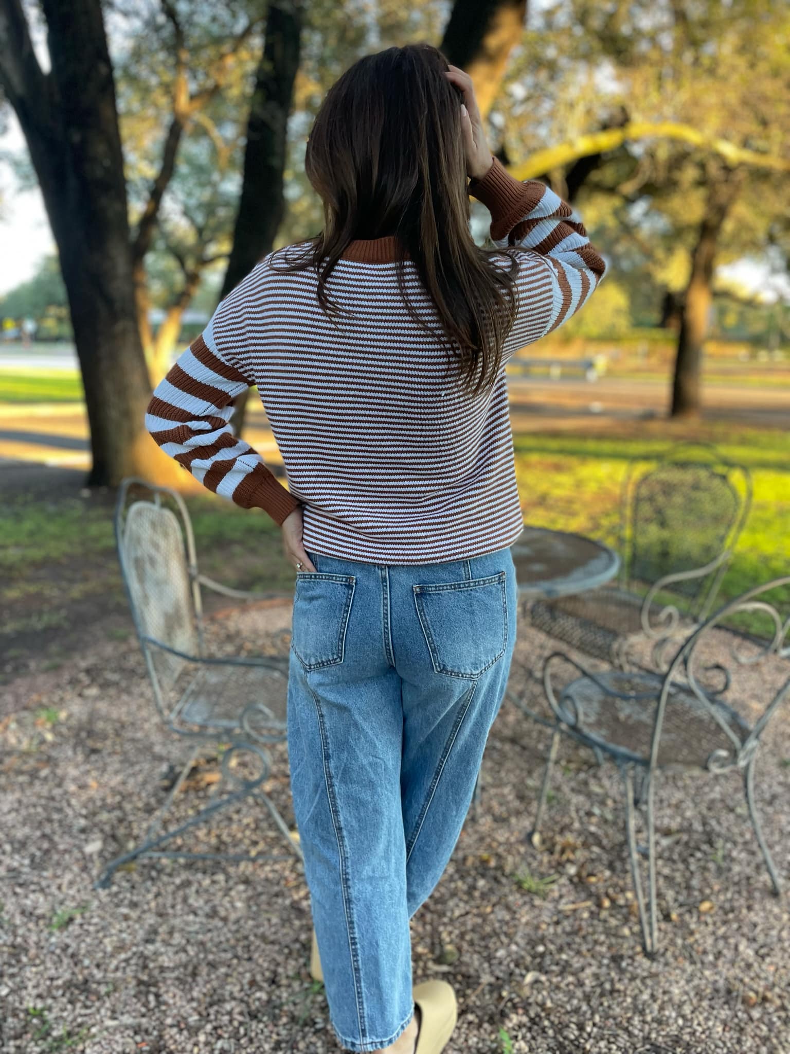 PREORDER: Aspen Striped Sleeve Sweater - 4 Color Options for Women | Cozy Fall & Winter Fashion | Perfect for Casual Outings & Office Wear