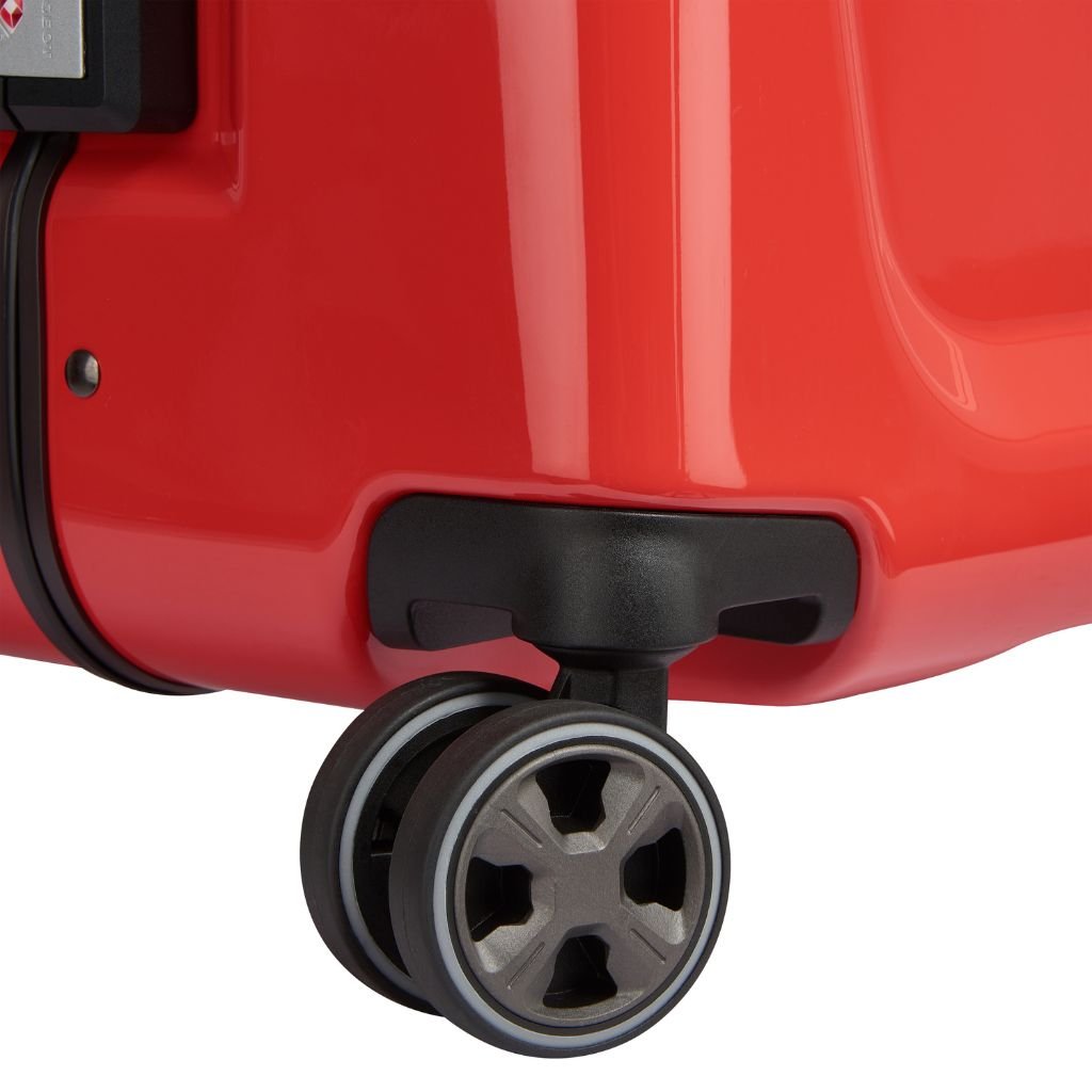 Peugeot Voyages 55cm Zipperless Carry On Luggage - Lightweight Spinner Suitcase with 360° Wheels for Air Travel, Business Trips & Weekend Getaways (Red)