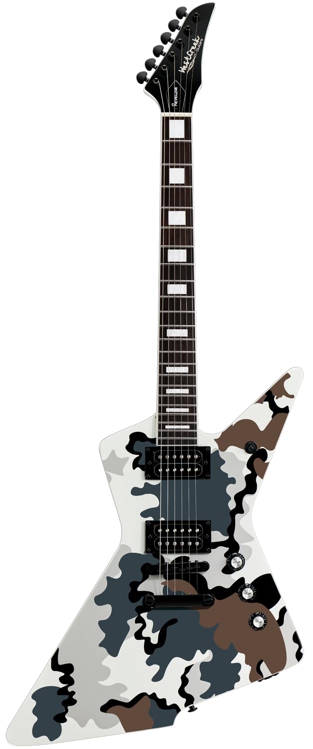 WestCreek Revenge Solid Body Electric Guitar for Heavy Metal - Right Handed with Alnico Humbucker Pickups, Rosewood Fretboard & Mahogany Body - Perfect for Stage Performances & Rock Music Practice