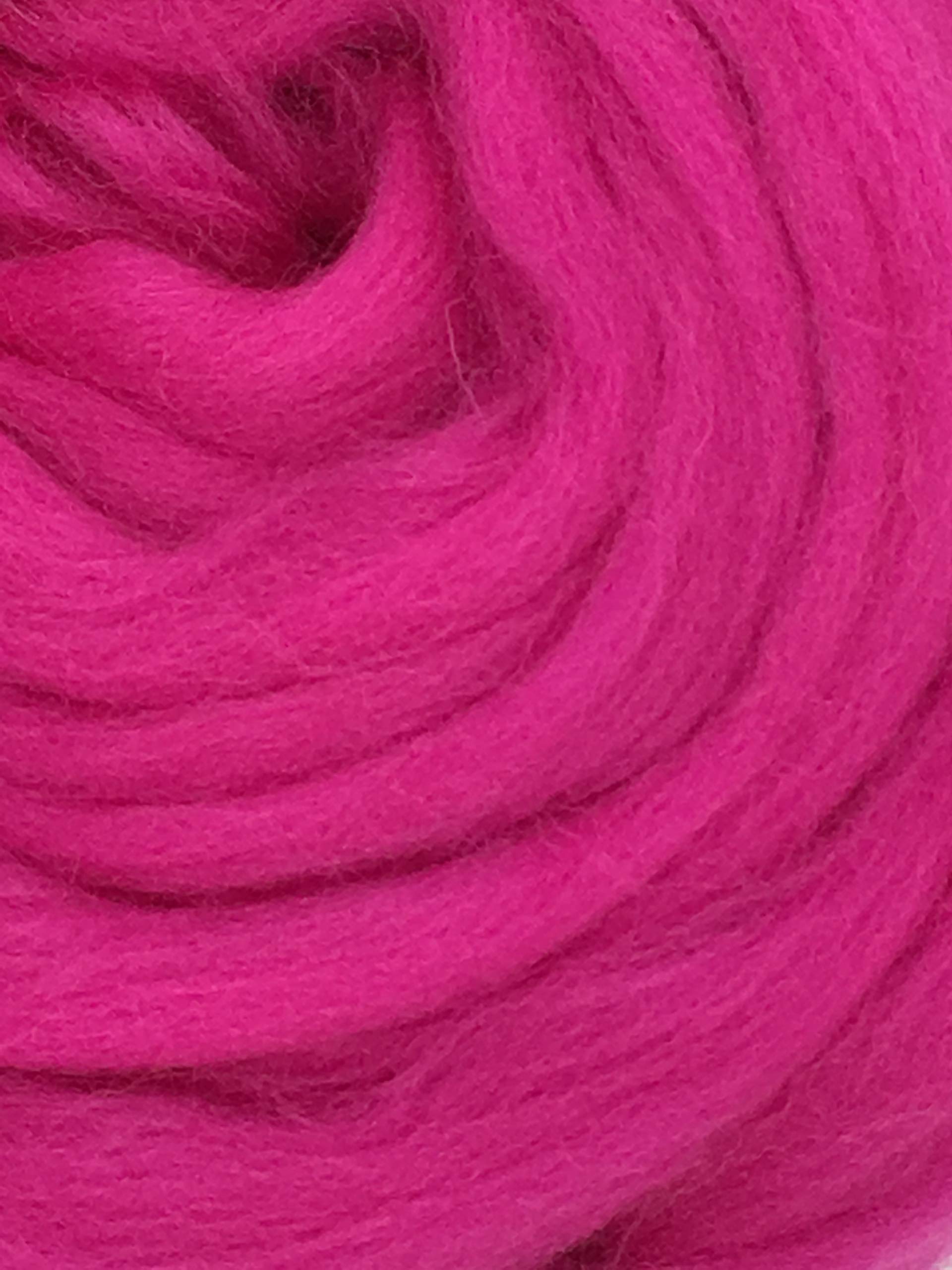 Premium Hot Pink Merino Wool Roving Fiber - 5lb Bulk for Spinning, Felting & Knitting | Soft Handmade Yarn Material for DIY Crafts, Needlework & Fiber Arts Projects | Perfect for Hand Spinners, Weavers & Textile Artists in USA