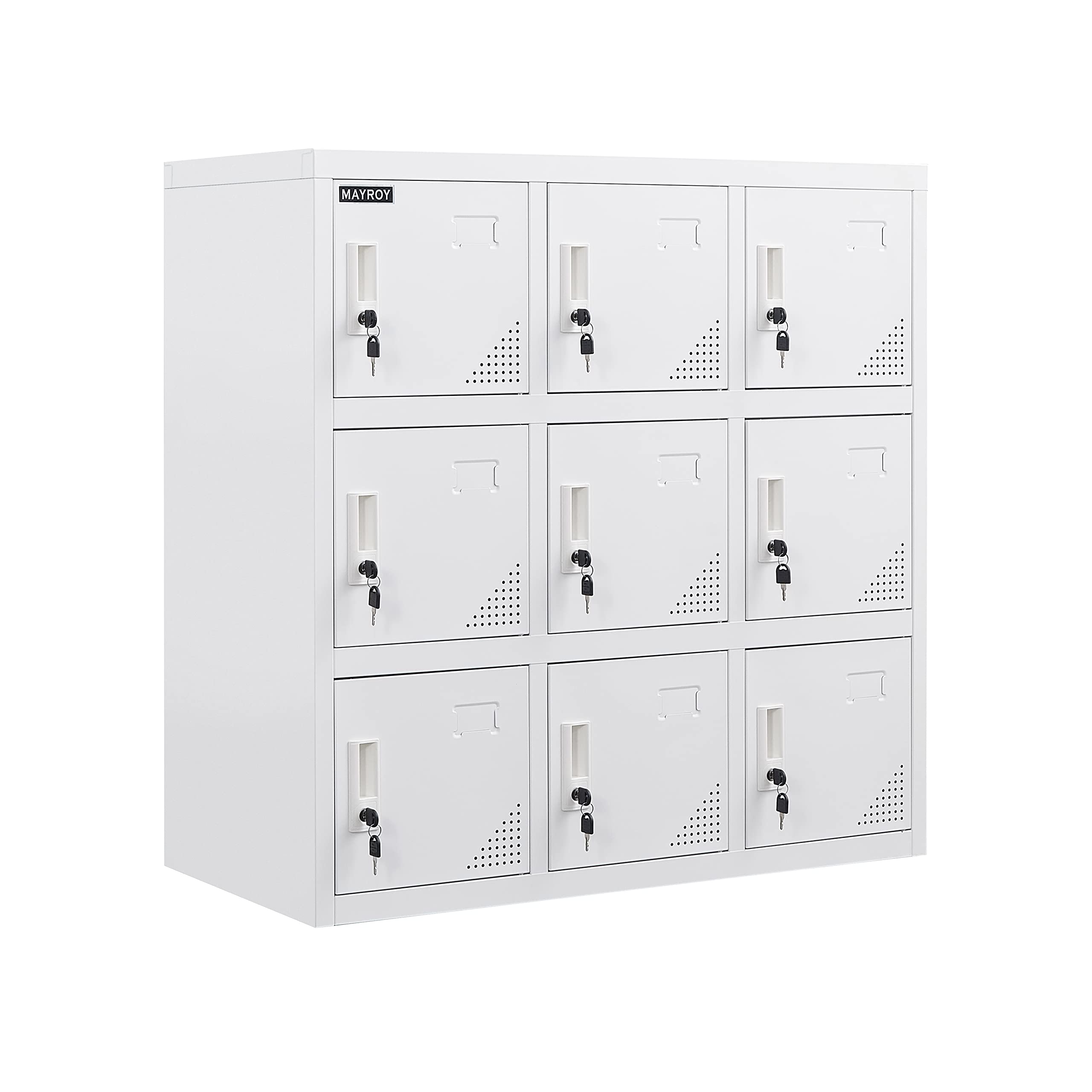Steel Storage Locker for Office, Home & School - Metal Organizer Cabinet for Kids, Students & Employees (White) - Perfect for Closet Organization, Dorm Room Storage & Workplace Lockers