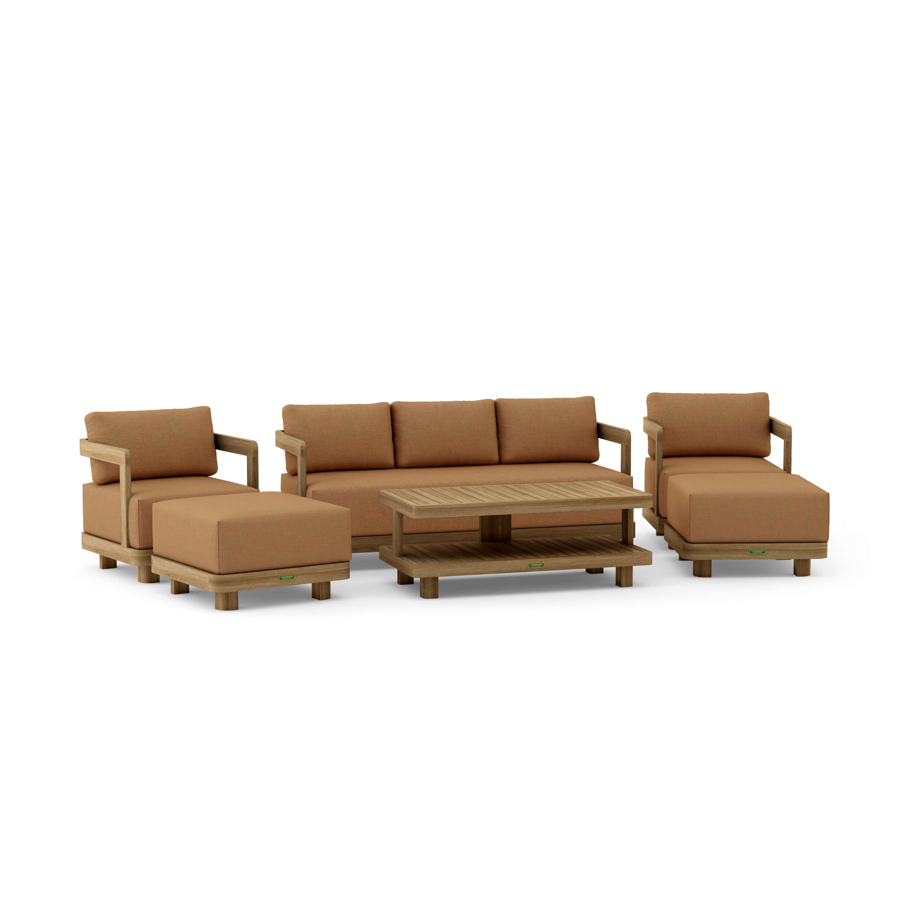 6-Piece Granada Deep Seating Patio Set with Cushions - Outdoor Furniture for Garden, Poolside & Backyard Relaxation