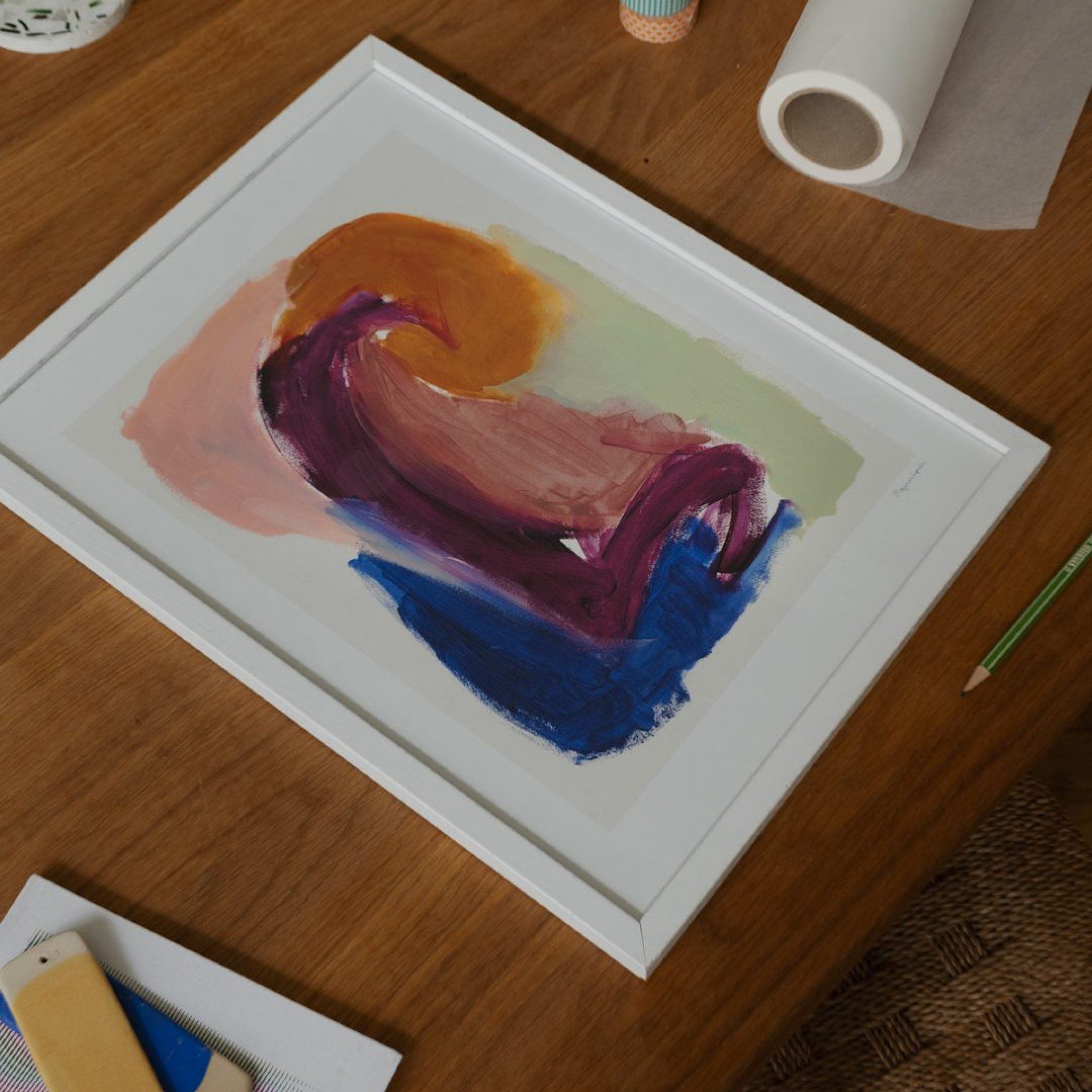 The Poster Club Berit Mogensen Lopez Mudra Art Print - A5 Size Framed Wall Decor | Yoga Studio, Meditation Room & Boho Home Decor