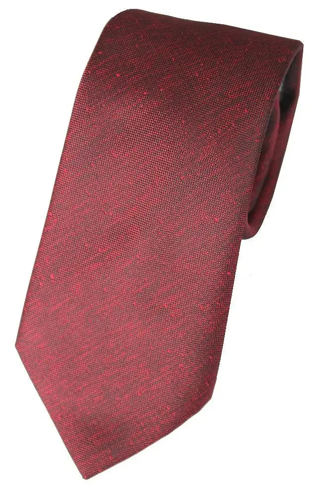 Red Speckled Polyester Tie for Men | Classic Necktie for Business, Wedding & Formal Events | Elegant Accessory for Office, Parties & Special Occasions