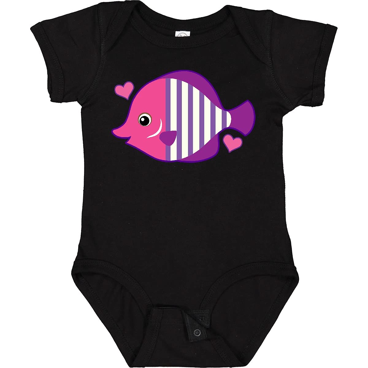 Inktastic Cute Tropical Fish Beach Vacation Baby Bodysuit - Soft Cotton Infant Onesie for Summer Outings, Pool Parties & Family Vacations
