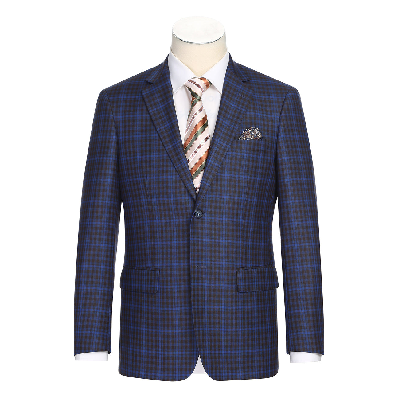 Renoir Alessandro Vitello Slim Fit Blazer for Men - Navy Blue (Size 49) | Premium Italian Wool Jacket for Business, Weddings & Formal Occasions