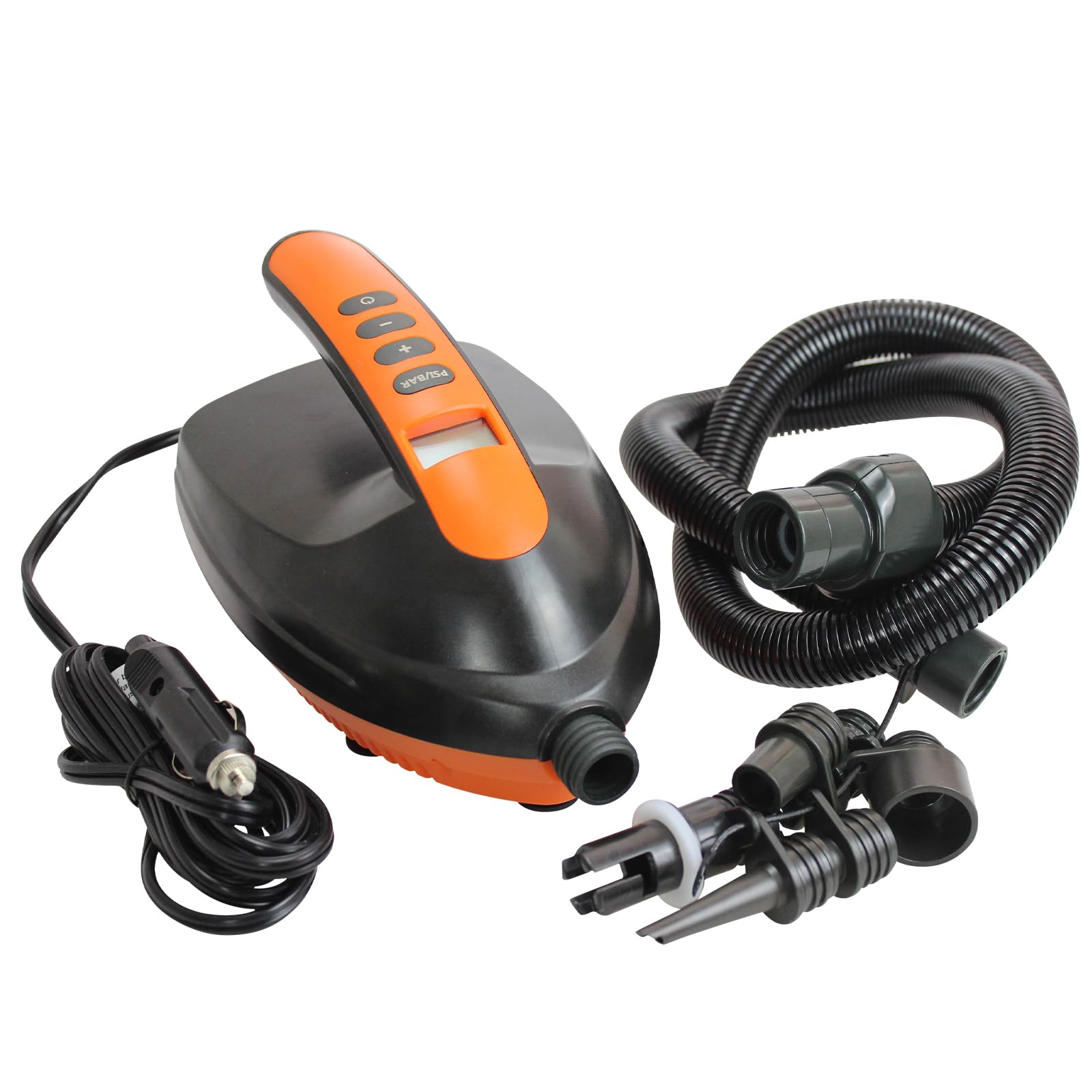 12V SUP Electric Air Pump with LCD Display - Portable High-Pressure Pump for Inflatable Paddle Boards, Boats, Tents & Swimming Pools | Fast Inflation for Outdoor Water Sports & Camping Gear