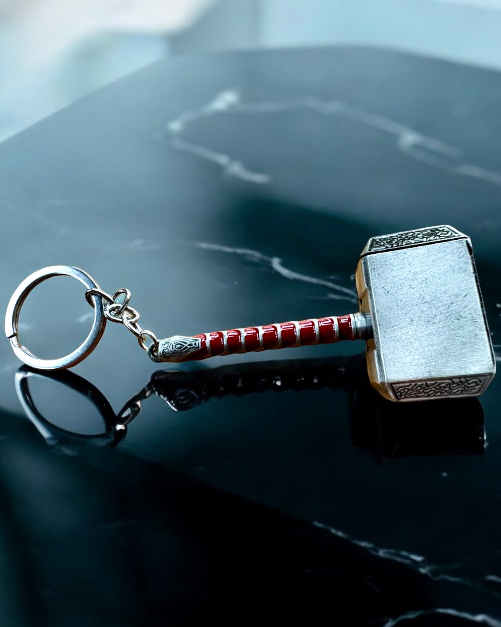 Custom Engraved Thor's Hammer Power Keychain - Personalized Viking Jewelry Gift for Men - Perfect for Birthday, Anniversary, Father's Day & Norse Mythology Fans