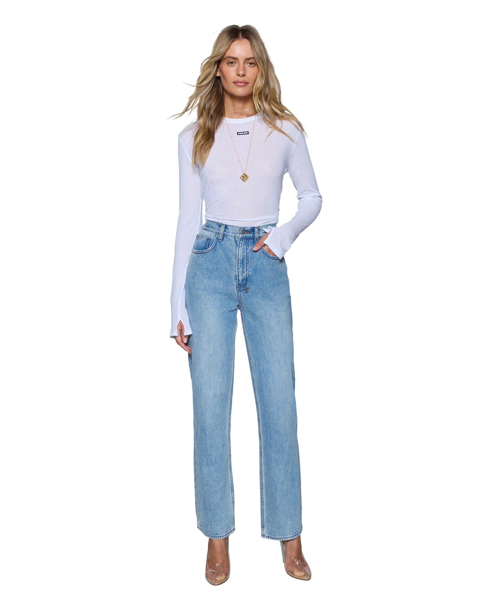 ICON JEAN BABES Blue Women's High Waist Skinny Jeans - Trendy Stretch Denim Pants for Casual & Night Out