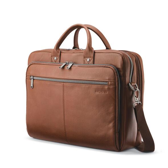 Samsonite Classic Leather Toploader Briefcase for Business Travel & Office - Durable & Stylish Laptop Bag for Professionals