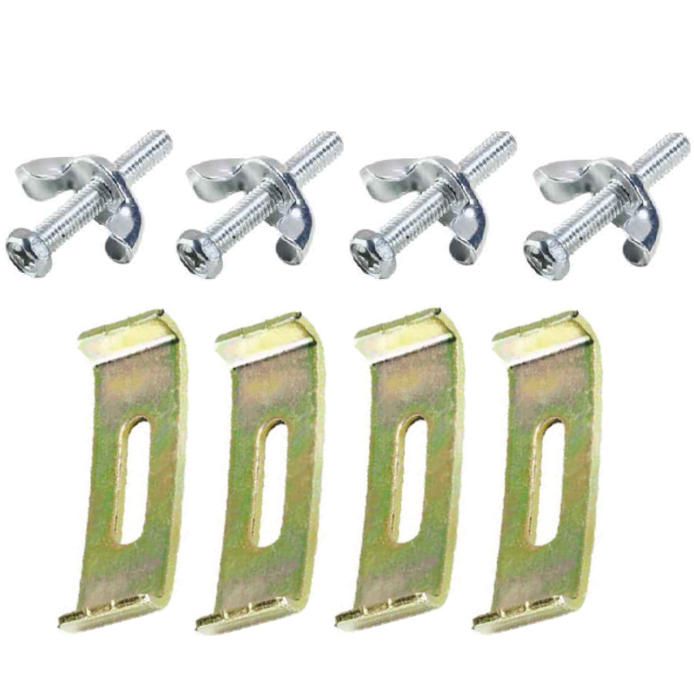 Stainless Steel Sink Clips Set (4 Pack) - Heavy Duty Sink Strainer Holder for Kitchen, Bathroom & RV - Secure Sink Accessories to Prevent Clogs & Mess