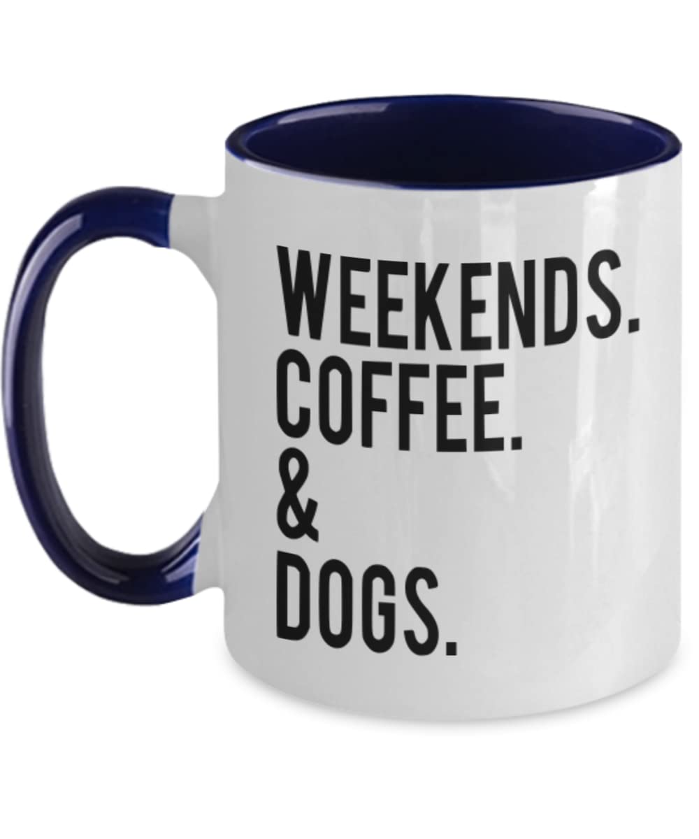 Dog Lover Coffee Mug - Cute Two Tone Ceramic Cup for Dog Owners | Perfect Gift for Dog Lovers | Ideal for Weekend Coffee, Office Use & Pet Lover Gifts