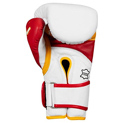 Title Boxing Gel World V2T Bag Gloves - Premium Training Gloves for Boxing & MMA - White/Red/Gold - X-Large - Perfect for Heavy Bag Workouts, Sparring & Fitness Training