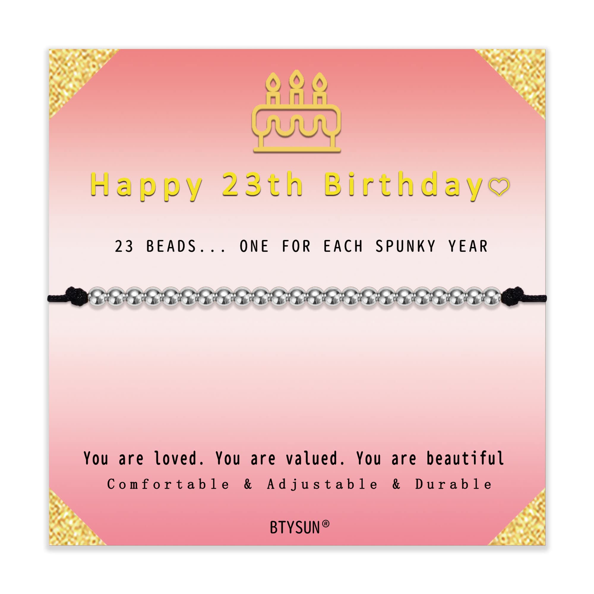 Birthday Bracelet for Women & Teen Girls - Adjustable Beaded Link Bracelet in Silver, Gold & Rose Gold - Perfect Gift for Daughter, Girlfriend, Wife, Sister & Best Friend - Ideal for Birthdays, Christmas & Special Occasions - Jewelry for Ages 14 to 35