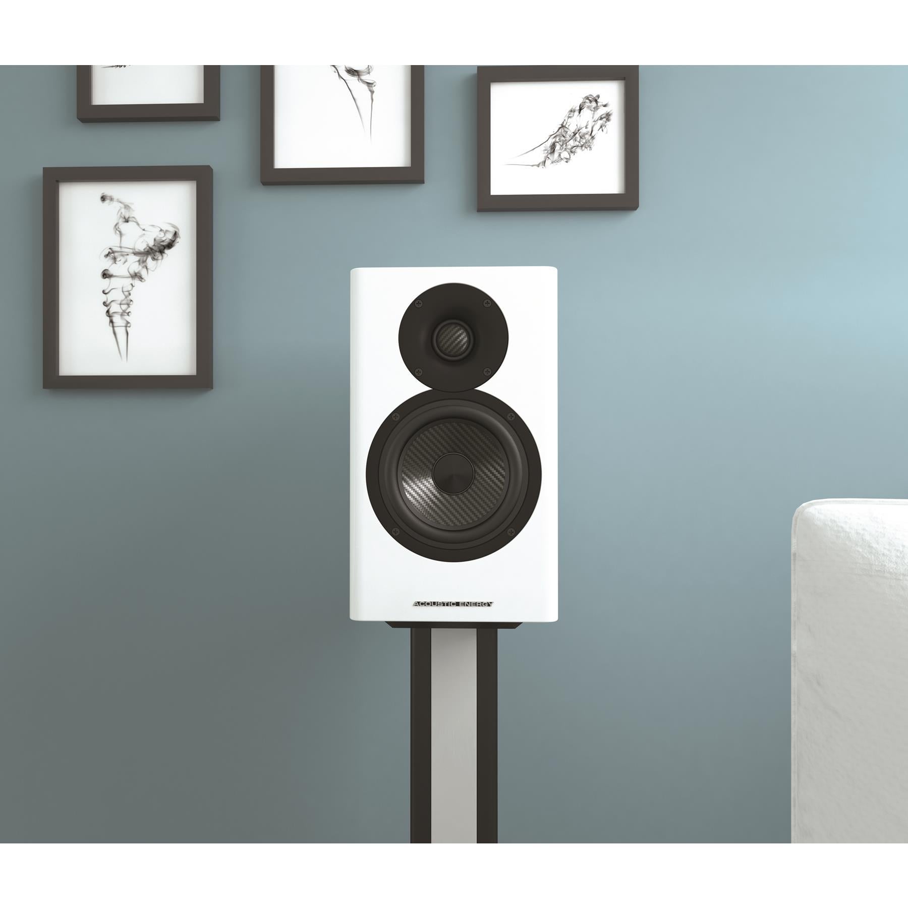Acoustic Energy AE500 Compact Stand Mount Loudspeaker - High-Fidelity Bookshelf Speakers for Home Audio, Music & Movie Theater Systems