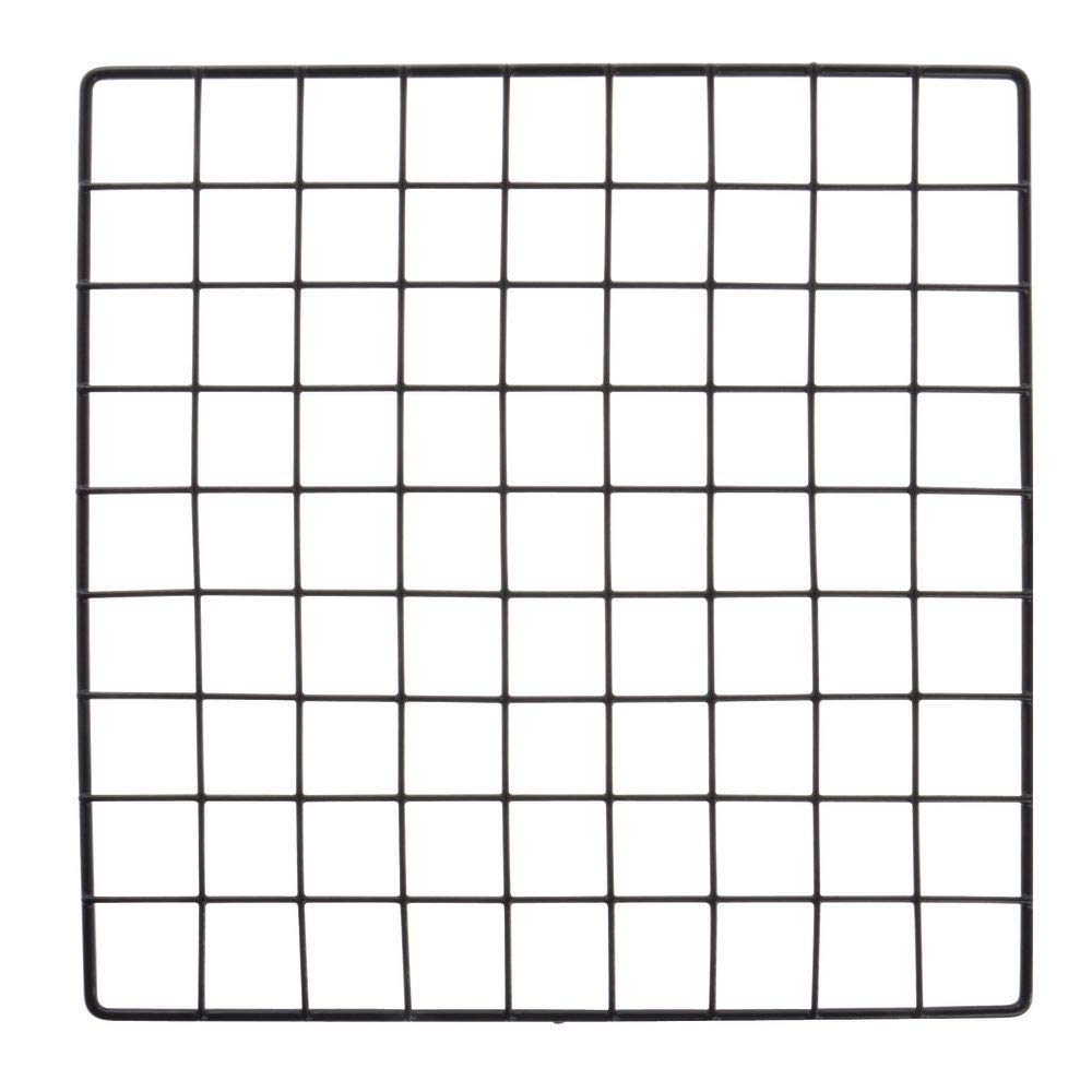 Muliko 12x12 Inches Black Wall Grid Panel - Decorative Iron Photo Display Rack for Office & Home Decor - Perfect for Pictures, Photos, and Wall Art Organization