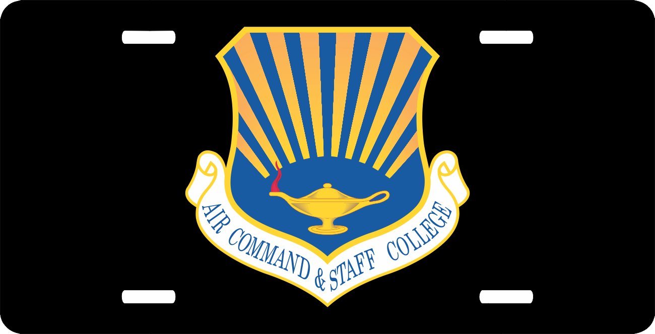 US Air Force Air Command and Staff College License Plate - Military Car Tag for Veterans, Alumni & Collectors - Perfect for Cars, Trucks & Motorcycles