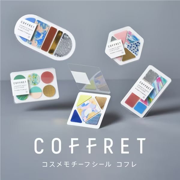 COFFRET Cosmetic Motif Film Stickers Circle - Decorative Scrapbooking Supplies by KING JIM - Perfect for DIY Crafts, Journaling, and Photo Album Decoration