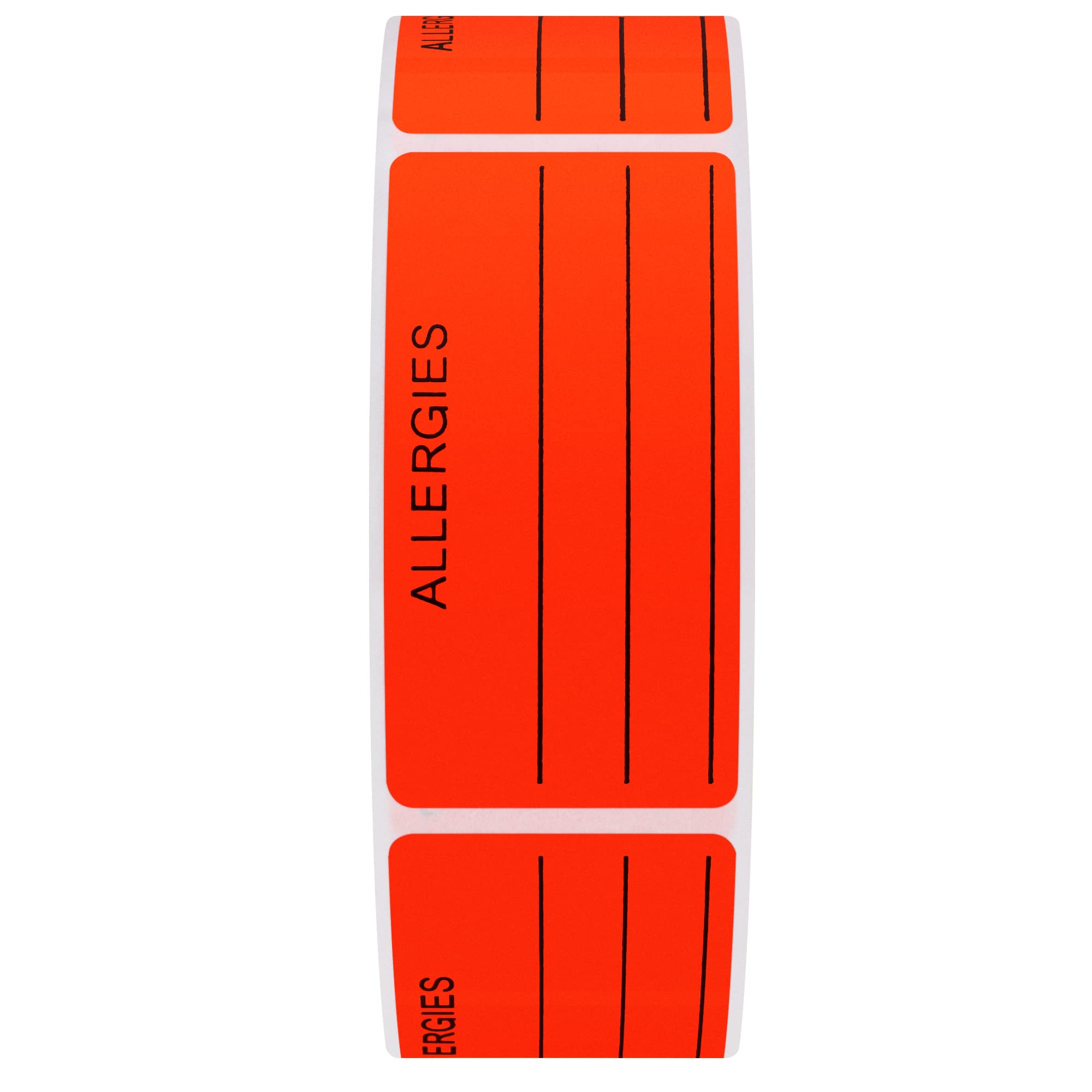 Hybsk Fluorescent Red Allergy Alert Stickers - 1
