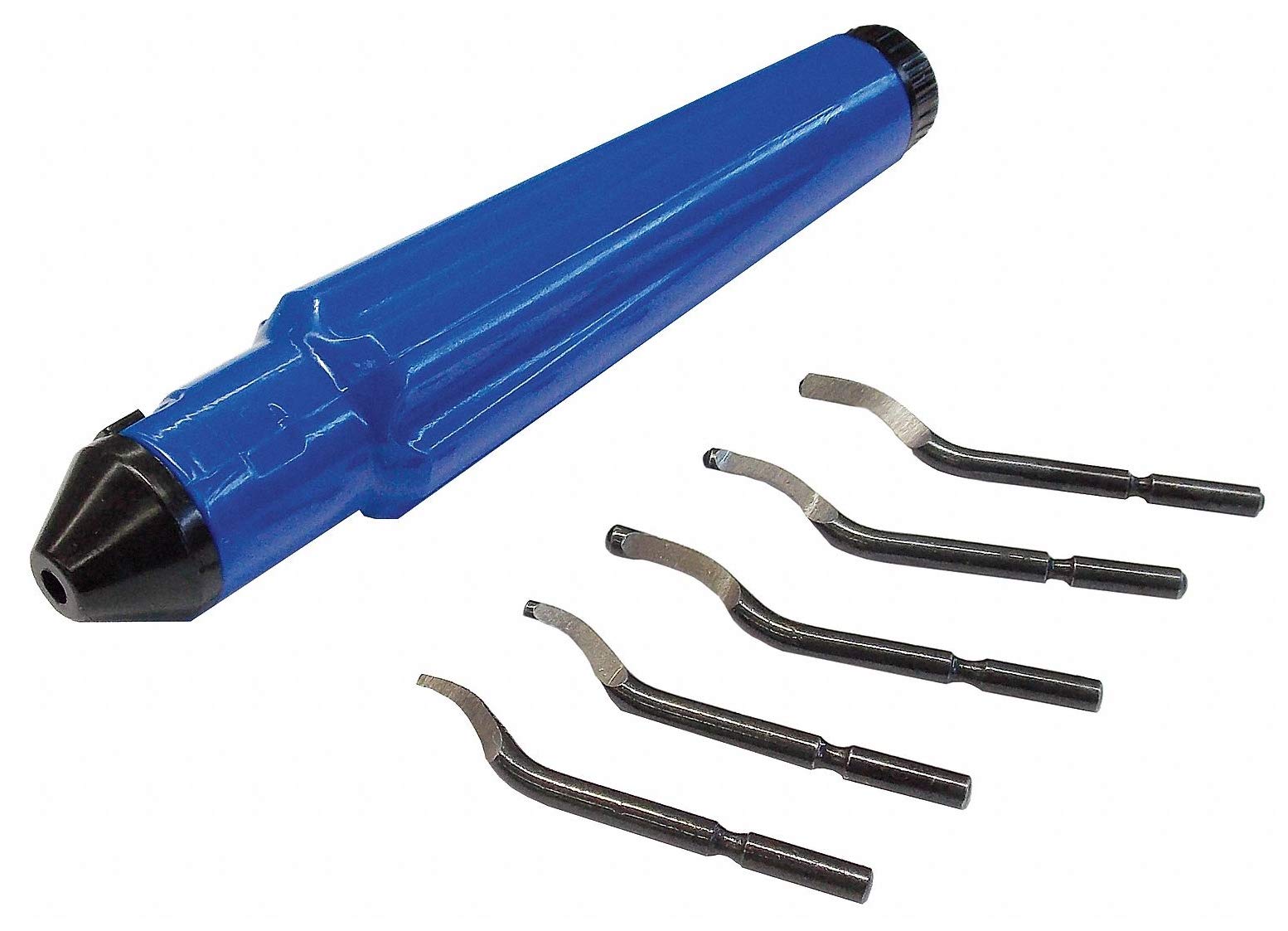 WESTWARD Deburring Tool Kit - 5-Piece Set for Metalworking, Woodworking & DIY Projects | Perfect for Smoothing Edges on Metal, Plastic & Wood
