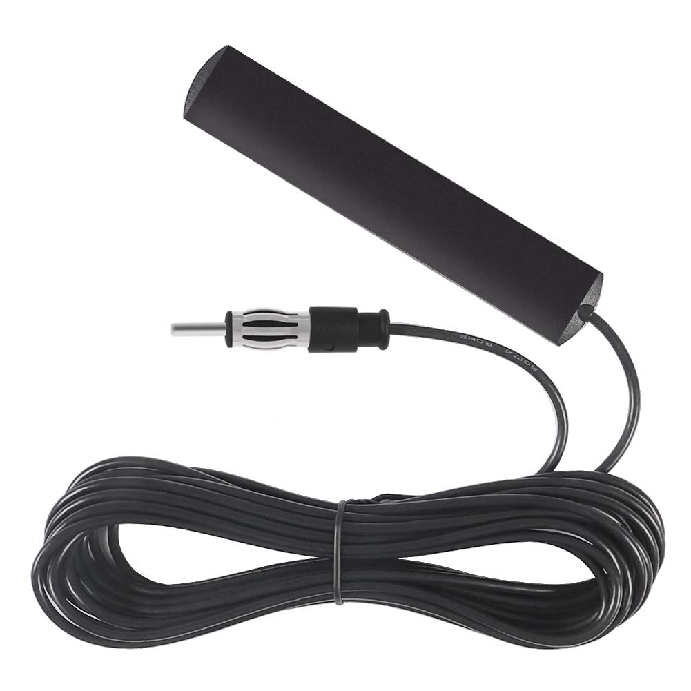 Universal Car Radio Antenna - AM FM Hidden Windshield Adhesive Mount Patch Antenna for Vehicles, Trucks & SUVs | Compatible with Car Stereo, In-Dash Head Unit, CD Media Receiver, HD Radio & Amplifier | Enhanced Signal Reception for Clear Audio While Driving