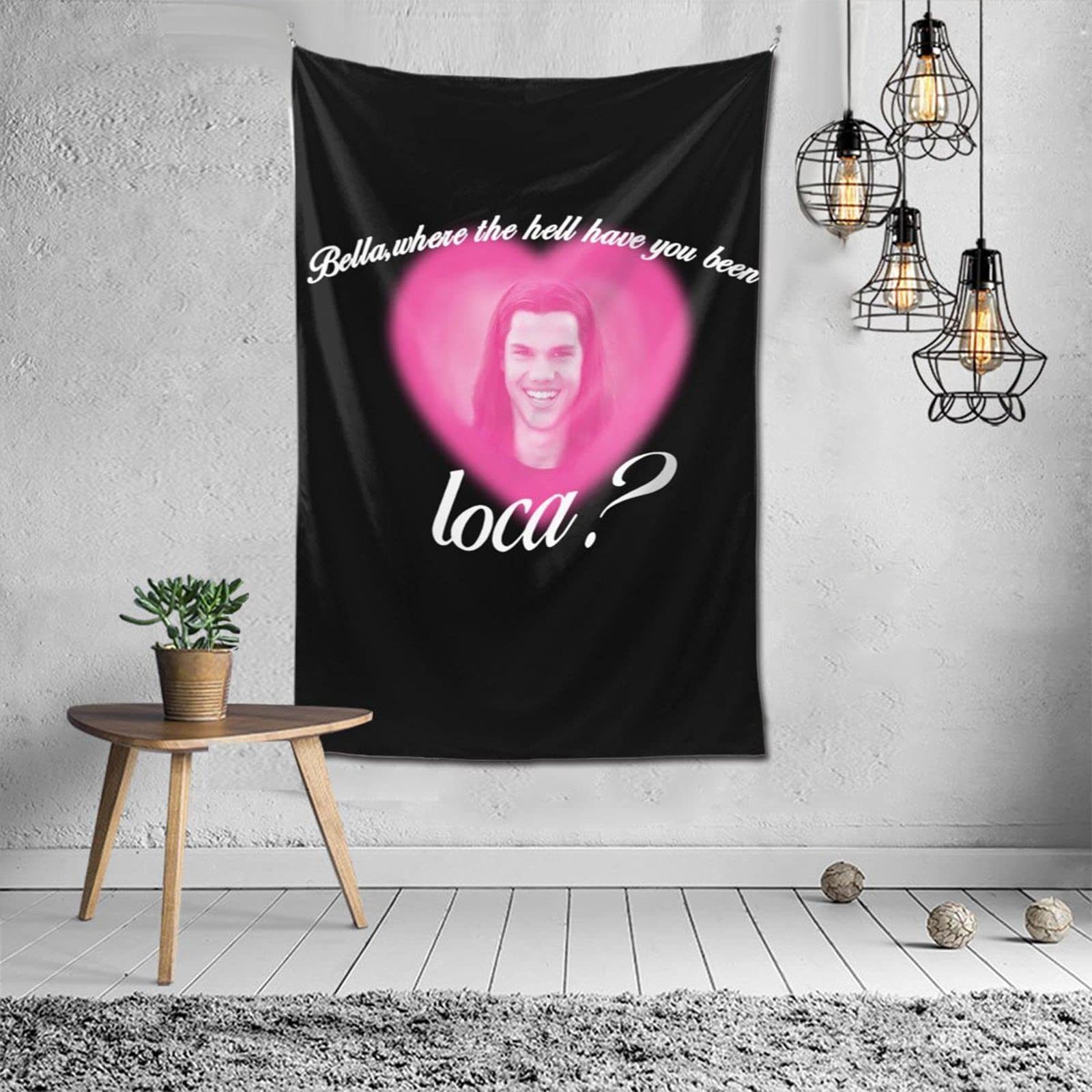 Bella Where The Hell Have You Been Loca Tapestry - 60x40 Inch Bohemian Wall Hanging for Bedroom, Living Room & Dorm Decor - Hippie Aesthetic Backdrop Blanket for Parties, Photo Shoots & Home Styling