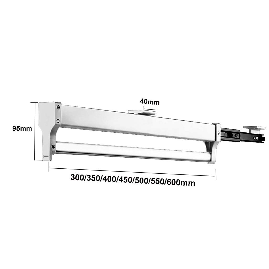 Extendable Closet Rod - Adjustable Pull Out Clothes Hanger Rail for Wardrobe Organization (600mm) - Perfect for Small Spaces, Closets & RV Storage