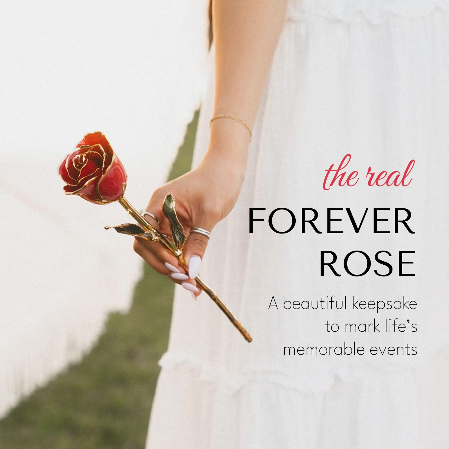 Forever Rose Real Silver Dipped Rose - Genuine Handcrafted Everlasting Flower, Unique Romantic Gift for Women & Men - Perfect for Anniversaries, Weddings & Valentine's Day