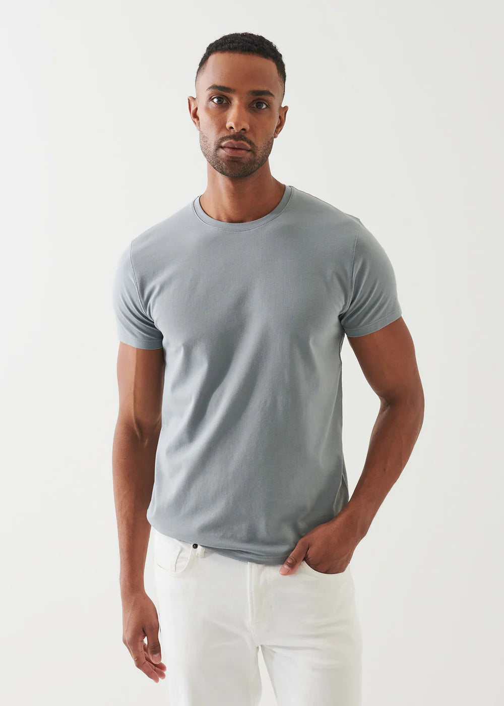 Premium Short Sleeve Pima Cotton Stretch Crew Neck T-Shirt for Men - Soft Breathable Tee for Casual Wear, Gym & Everyday Comfort