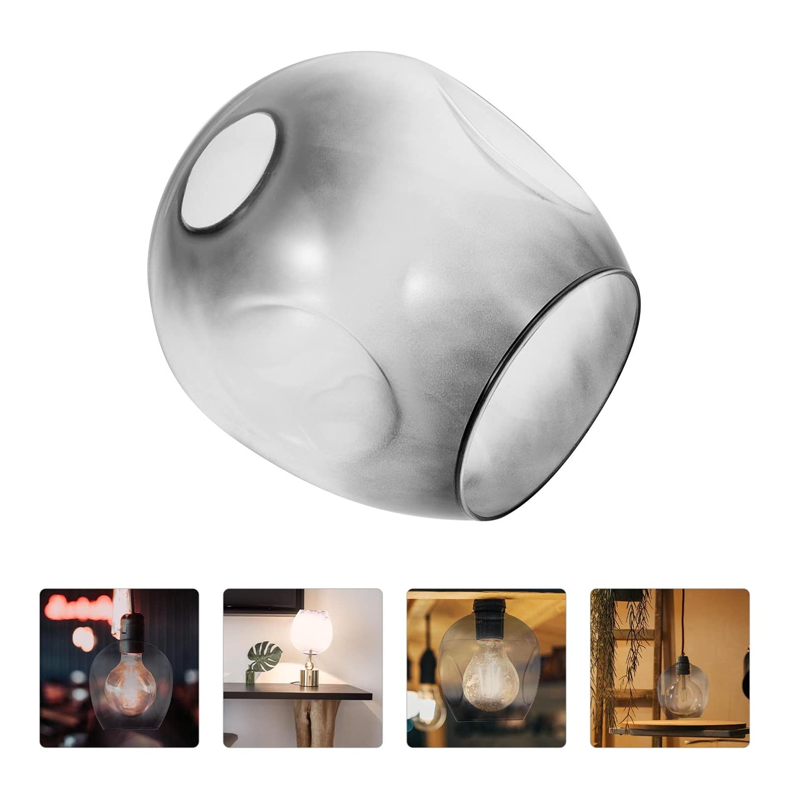 Beaupretty Clear Glass Lamp Shade - Round Globe Light Fixture Replacement for Ceiling, Bedside & Floor Lamps - Perfect for Living Room, Bedroom & Office Lighting Decor