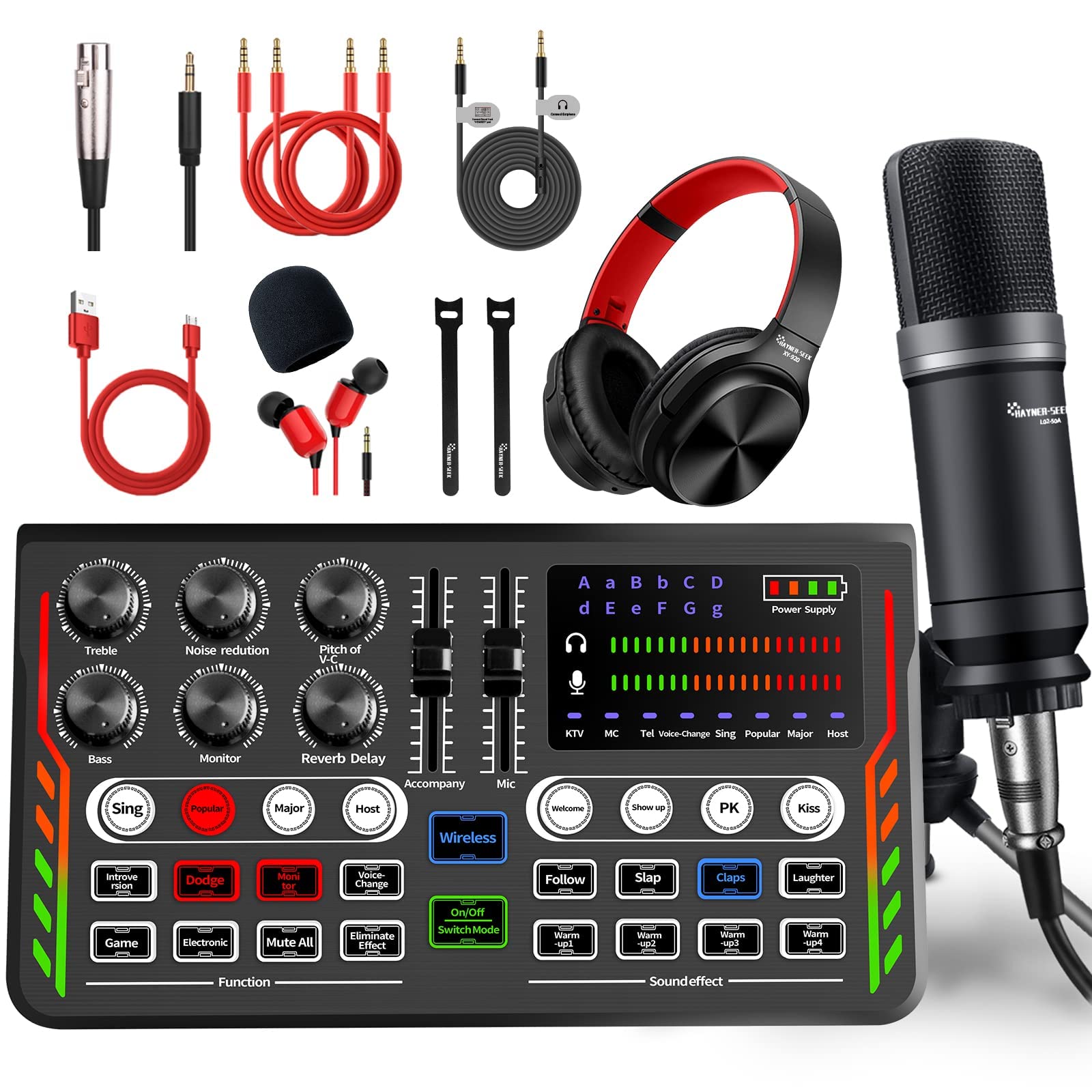 Complete Podcast Equipment Bundle - All-in-One Kit for Live Streaming, Recording & Gaming | Compatible with PC, Laptop & Smartphone | Perfect Christmas Gift for Content Creators & Gamers