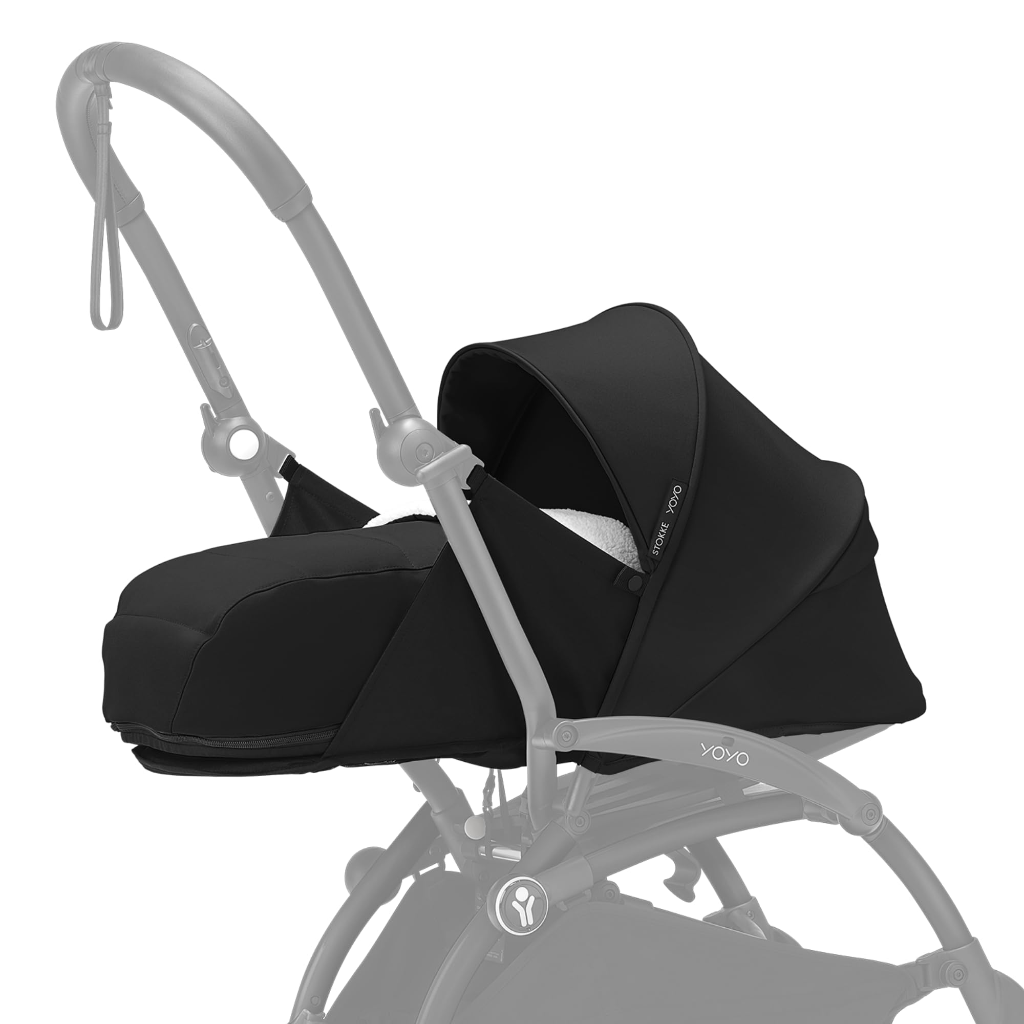 Stokke YOYO 0+ Newborn Baby Stroller Pack in Black - Includes Comfort Mattress, Adjustable Canopy & Secure 5-Point Harness - Compatible with YOYO3 Frame (Sold Separately) | Perfect for Newborns, Travel & Everyday Use