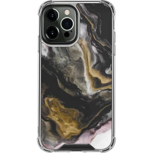 Skinit Clear Protective Phone Case for iPhone 13 Pro Max - Gold Blush Marble Ink Design | Slim Fit Shockproof Cover | Perfect for Everyday Use, Travel & Gift Giving