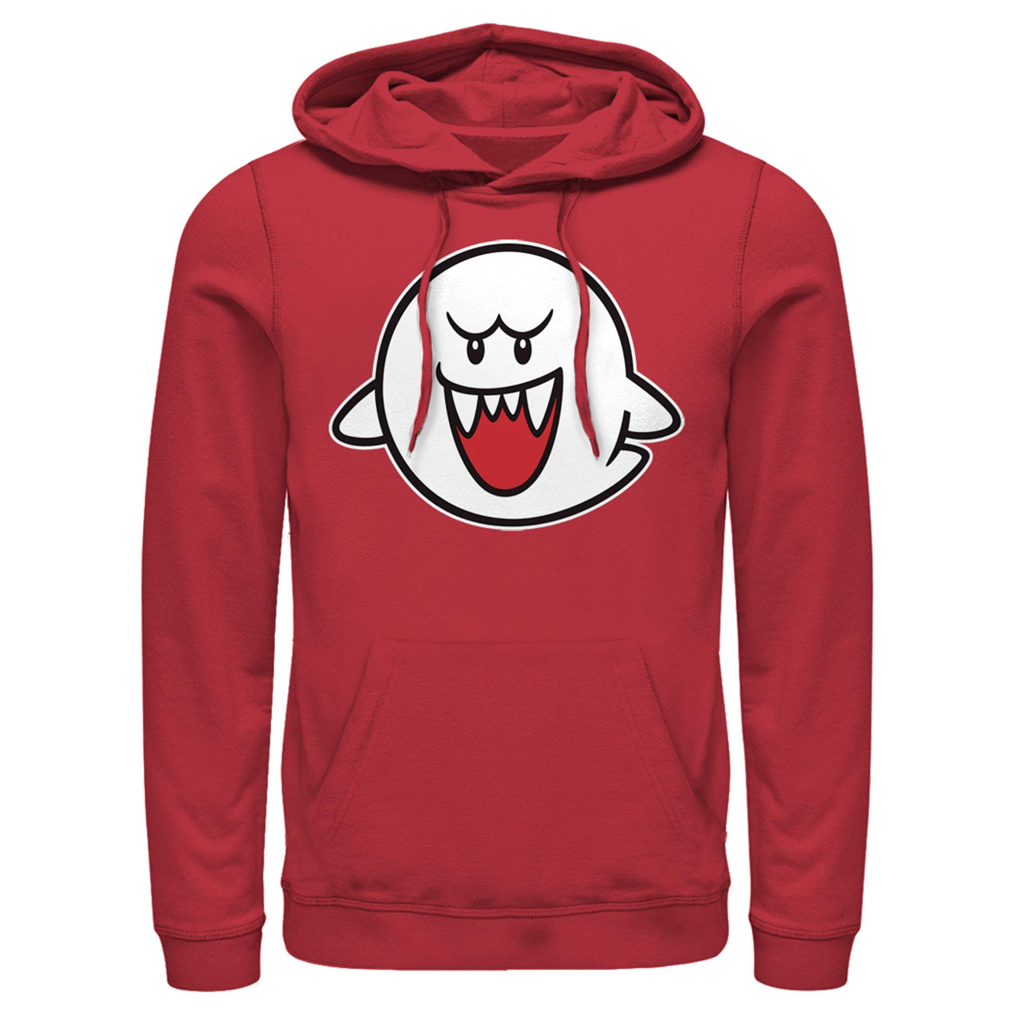 Men's Nintendo Mario Boo Ghost Pullover Hoodie - Official Licensed Super Mario Bros Game Merchandise - Cozy Gamer Sweatshirt for Casual Wear & Halloween Costumes