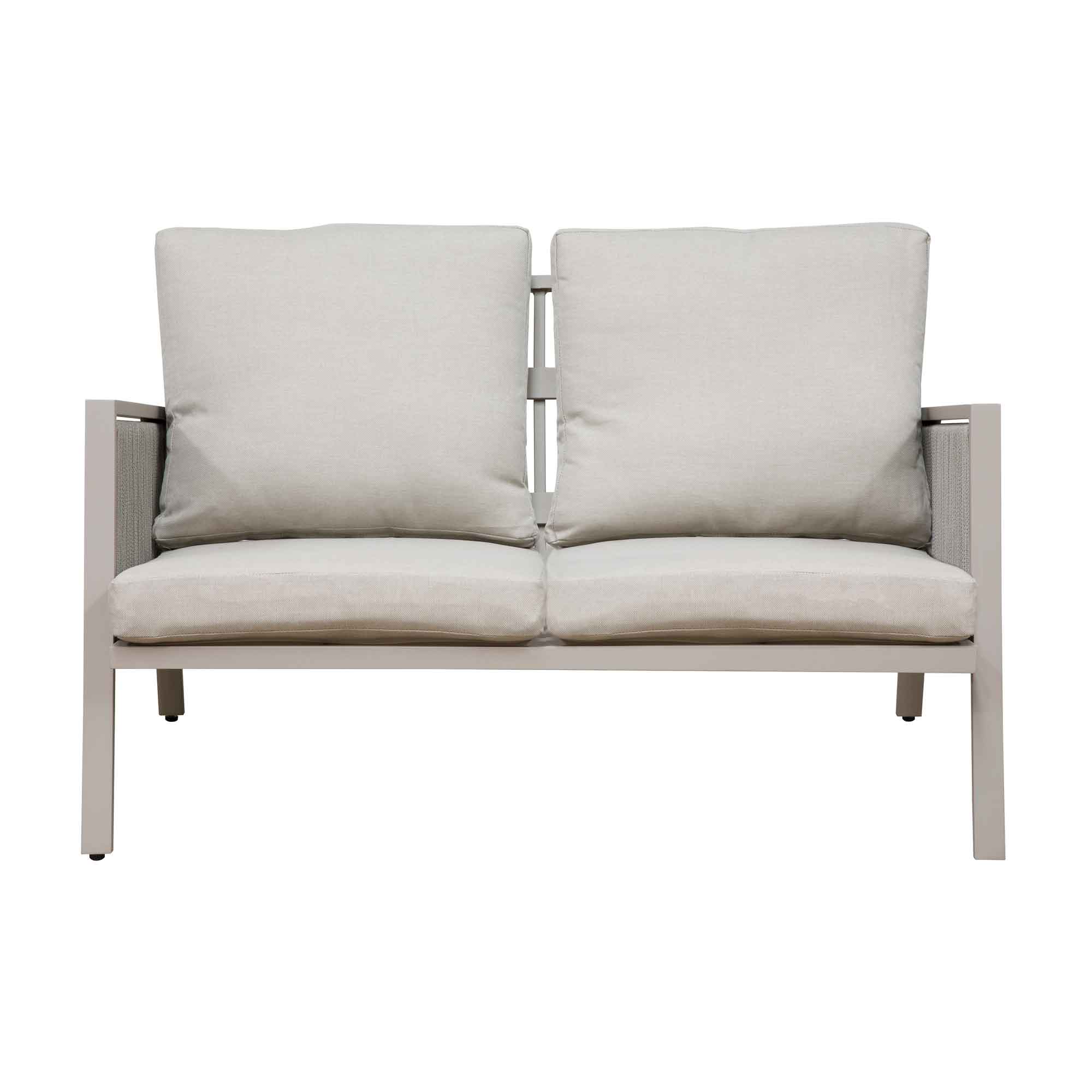 Premium 4-Piece Outdoor Aluminum Patio Sofa Set - Light Grey (DG56) - Perfect for Backyard, Poolside & Garden Relaxation