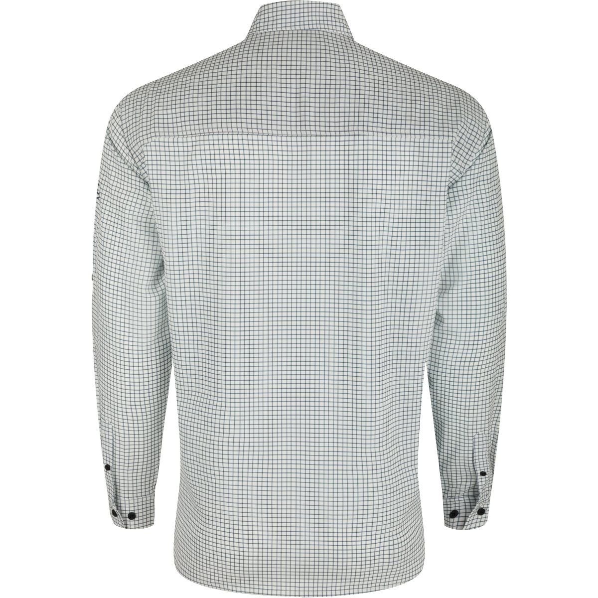 Men's Travel Mini Grid Button Down Long Sleeve Shirt - Casual Comfort for Outdoor Adventures & Business Trips