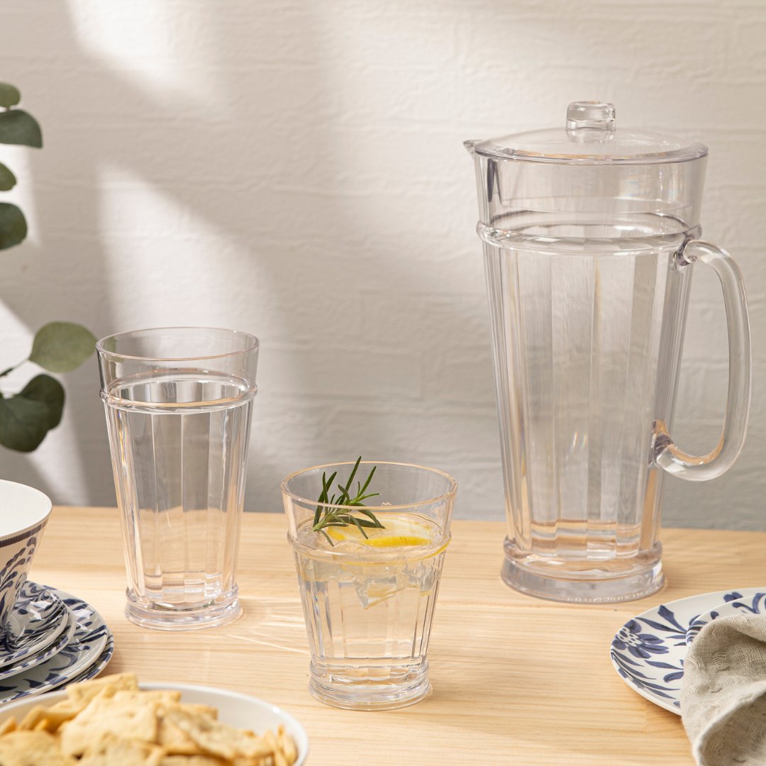 64oz (2 Quarts) Liberty Clear Water Pitcher with Lid - BPA Free Large Water Jug for Refrigerator, Iced Tea & Lemonade - Perfect for Home, Office & Outdoor Use